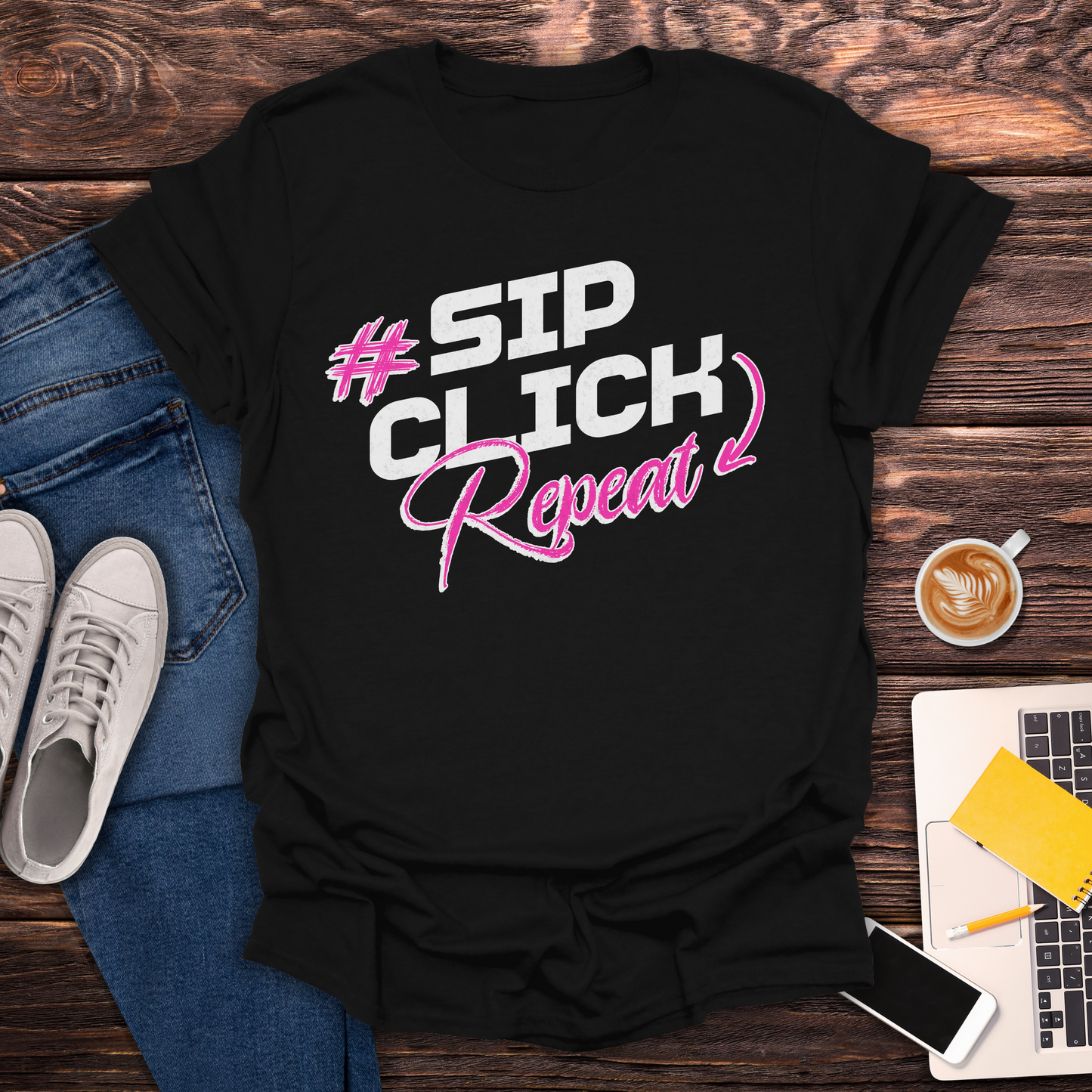 Sip Click Repeat - T-Shirt