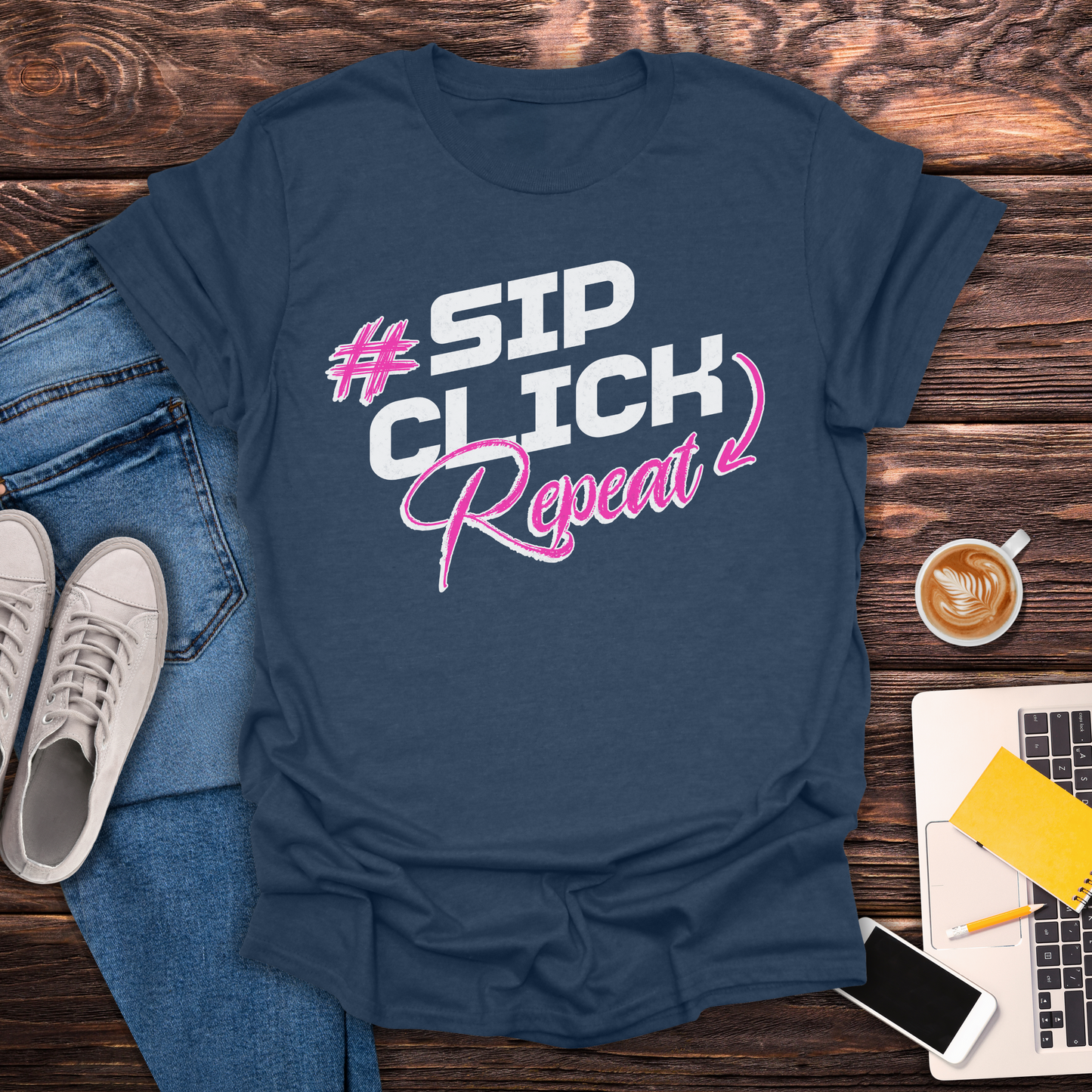 Sip Click Repeat - T-Shirt