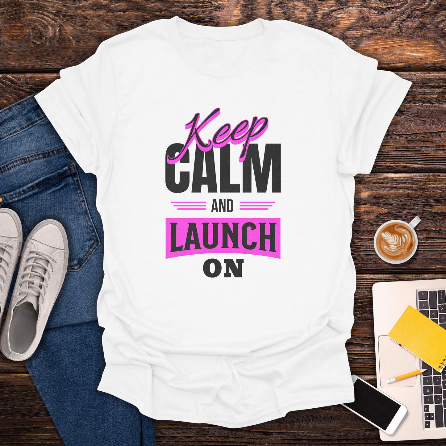 Keep Calm and Launch On - T-Shirt
