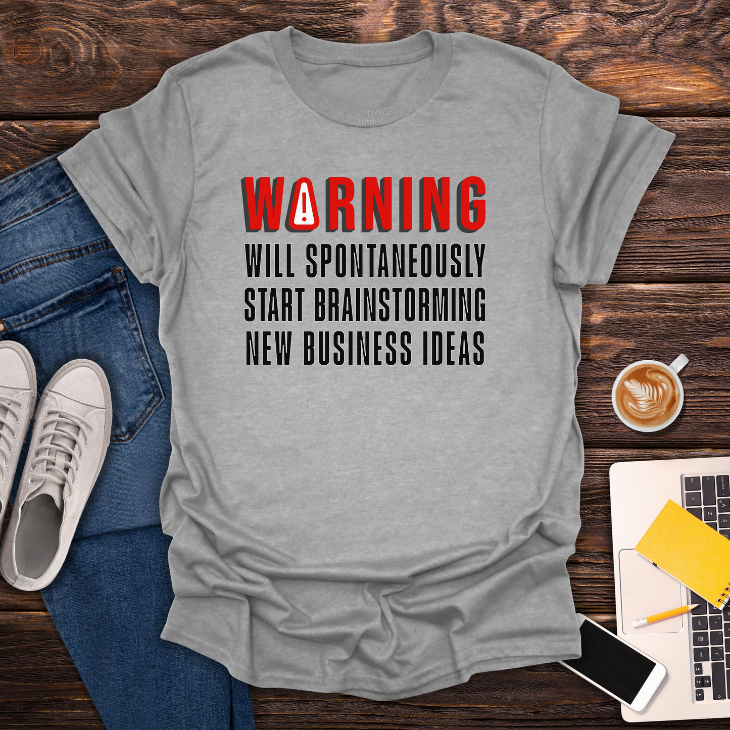 Warning! Brainstorming New Business Ideas - T-Shirt
