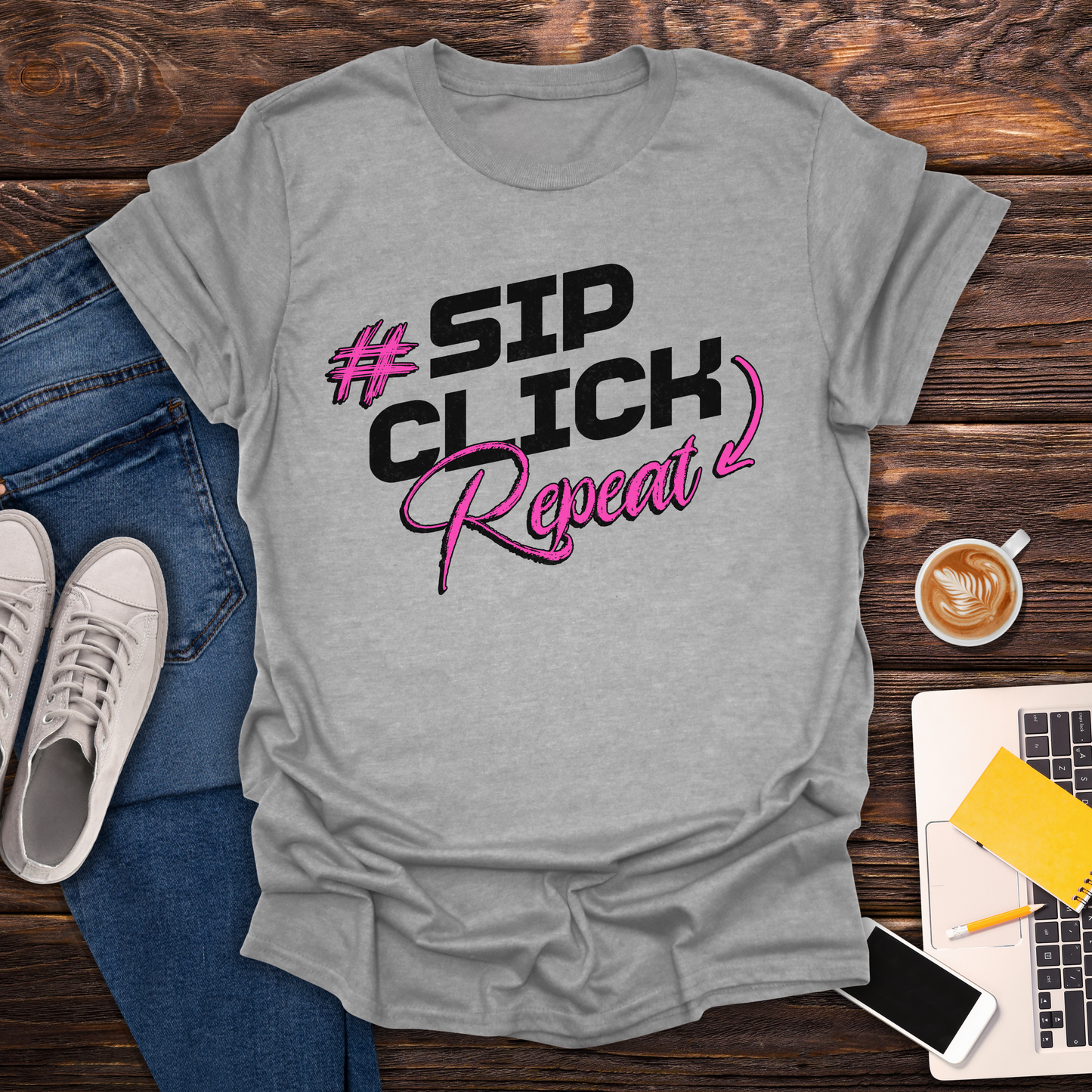 Sip Click Repeat - T-Shirt