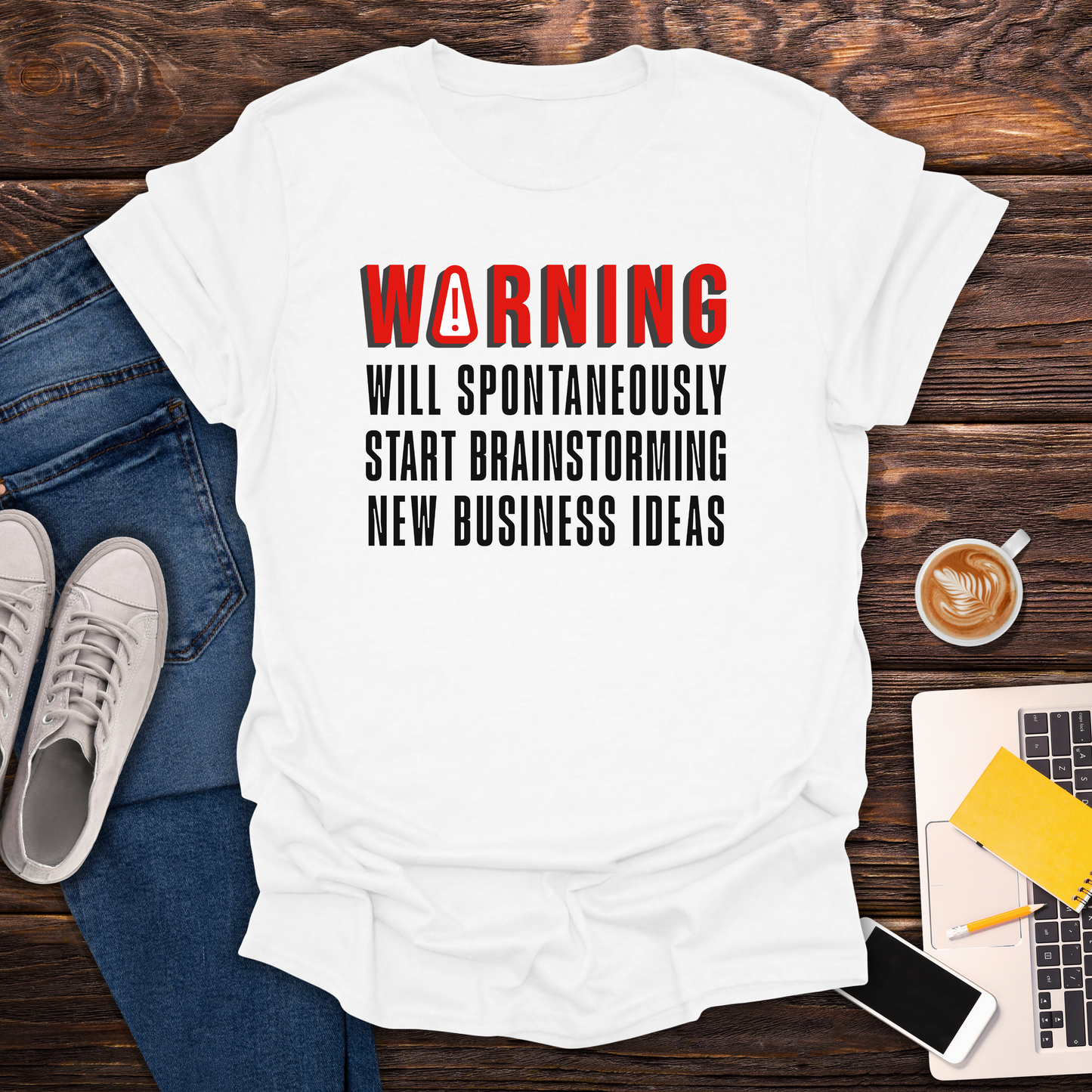 Warning! Brainstorming New Business Ideas - T-Shirt