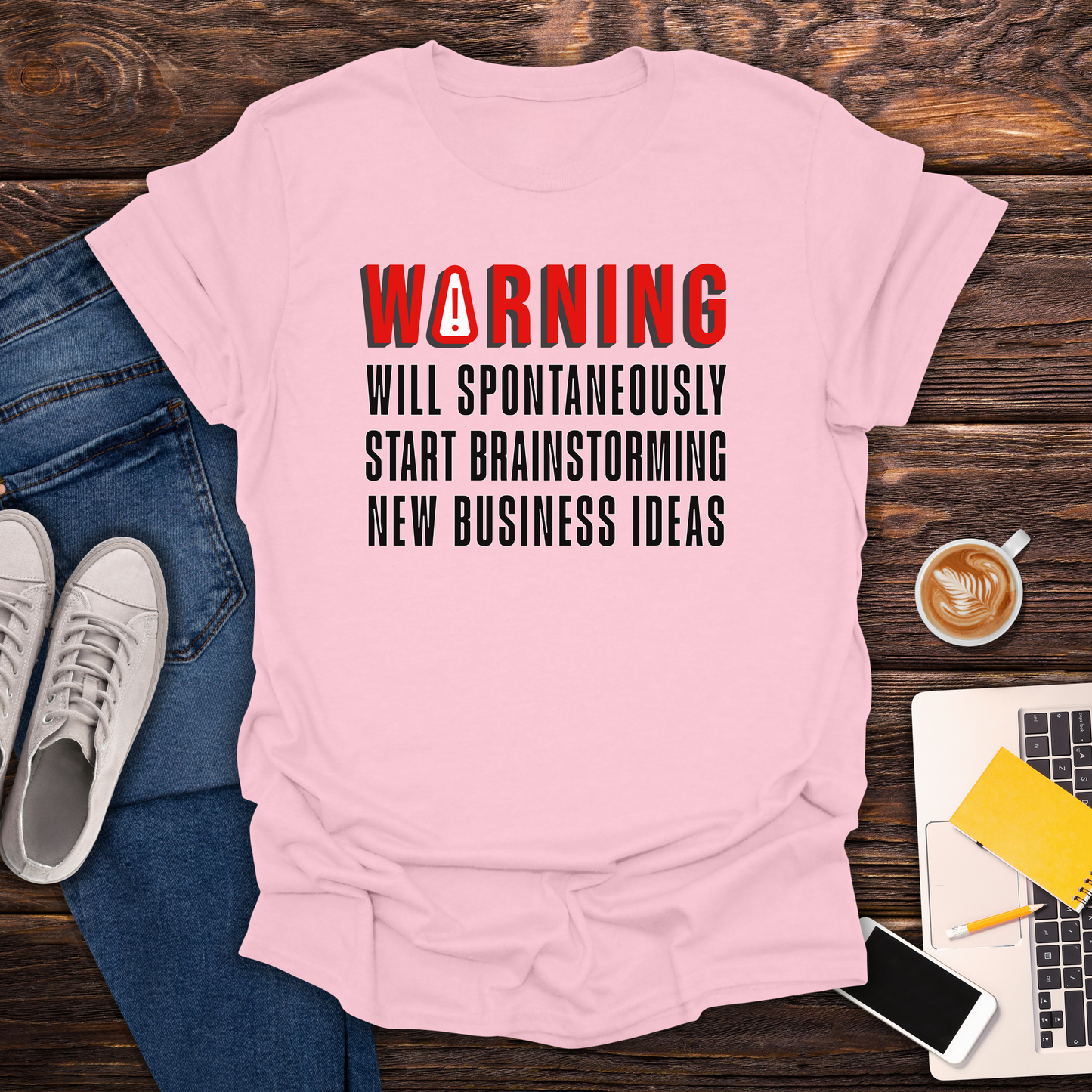 Warning! Brainstorming New Business Ideas - T-Shirt