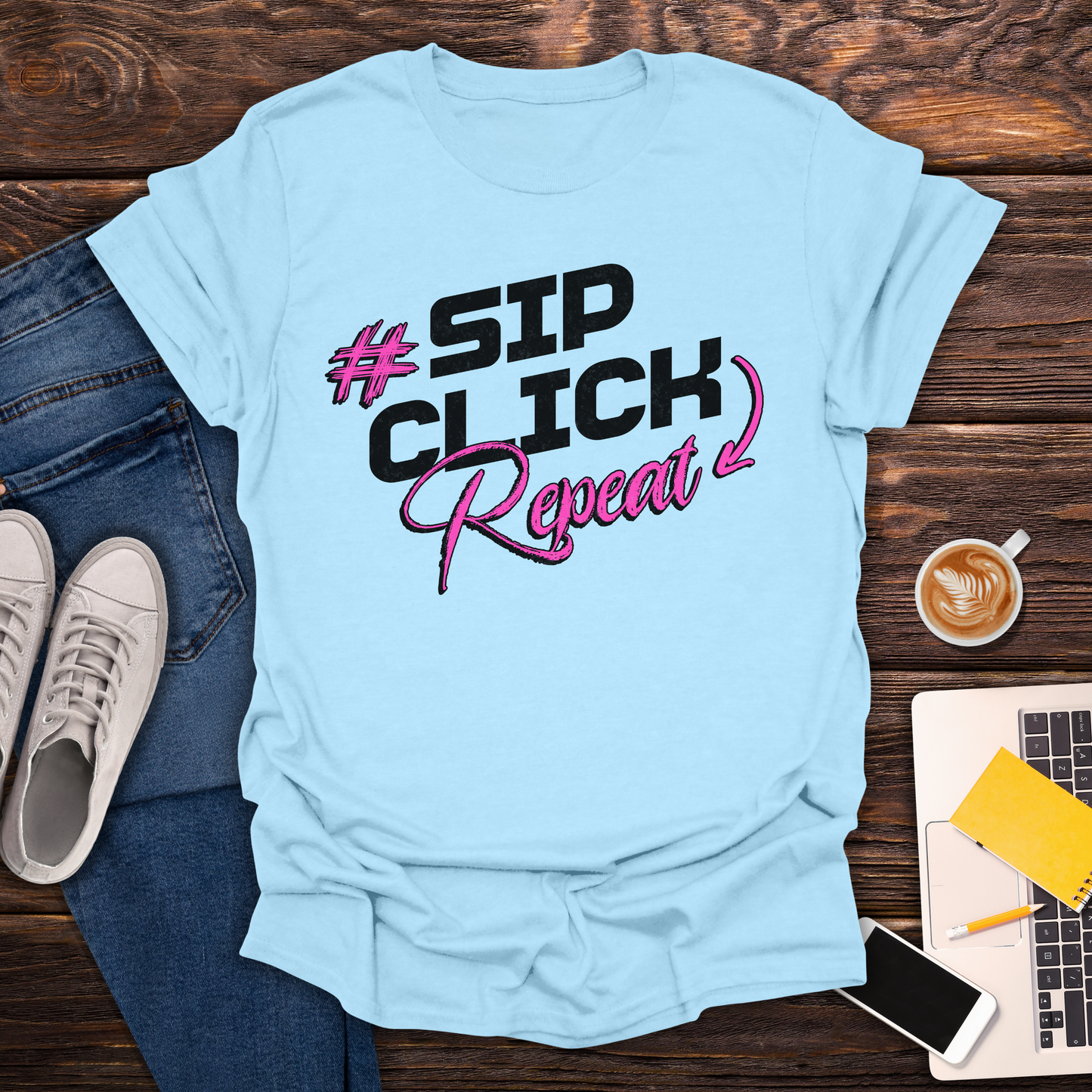 Sip Click Repeat - T-Shirt