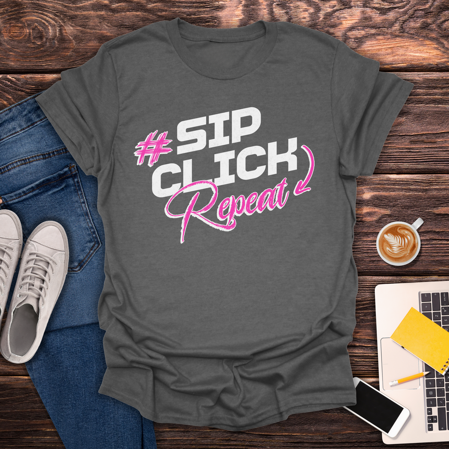 Sip Click Repeat - T-Shirt