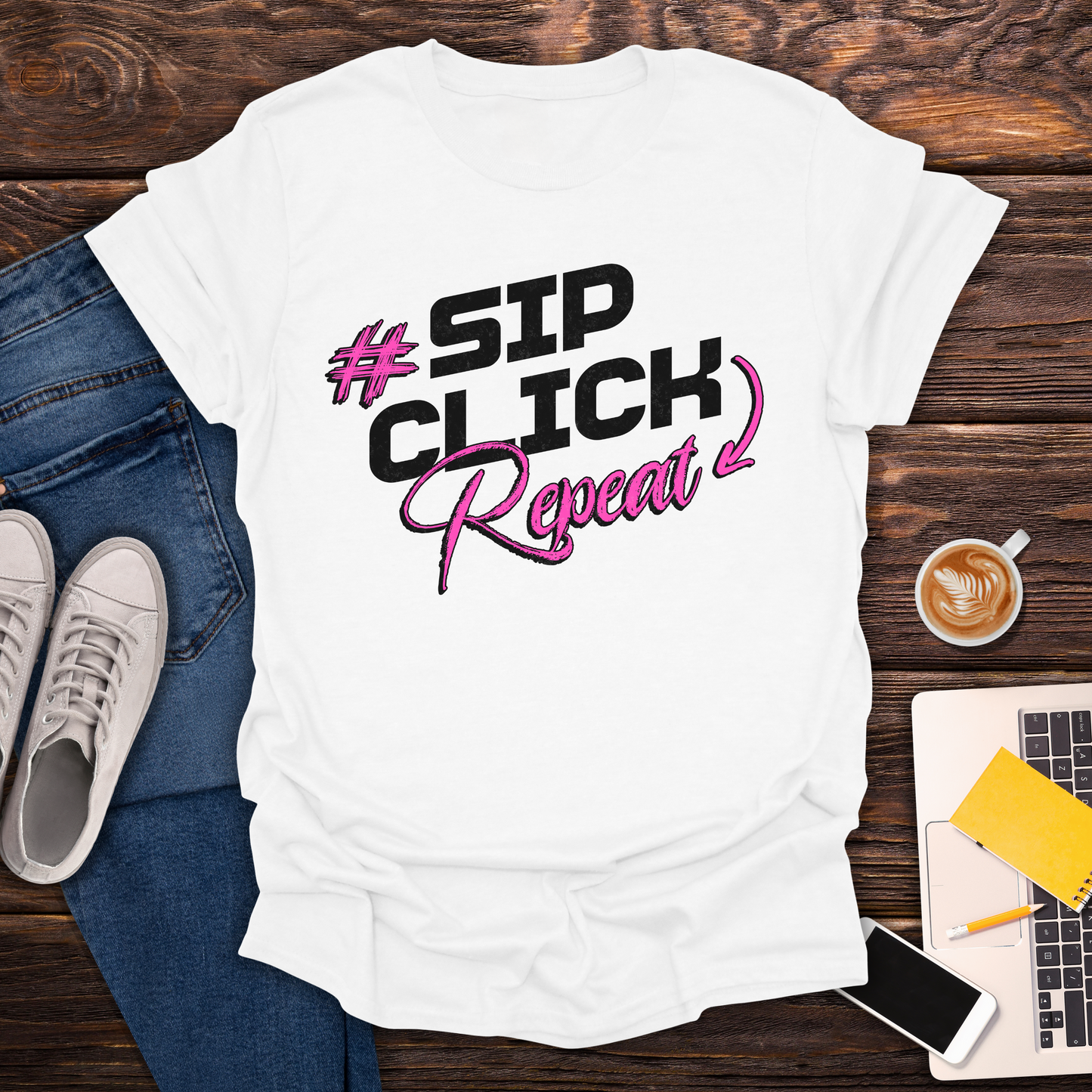 Sip Click Repeat - T-Shirt