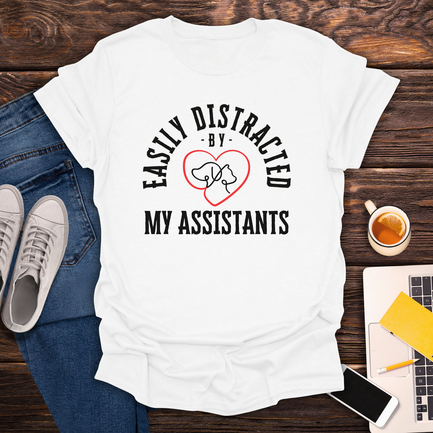 Easily Distracted By My Assistants - T-Shirt